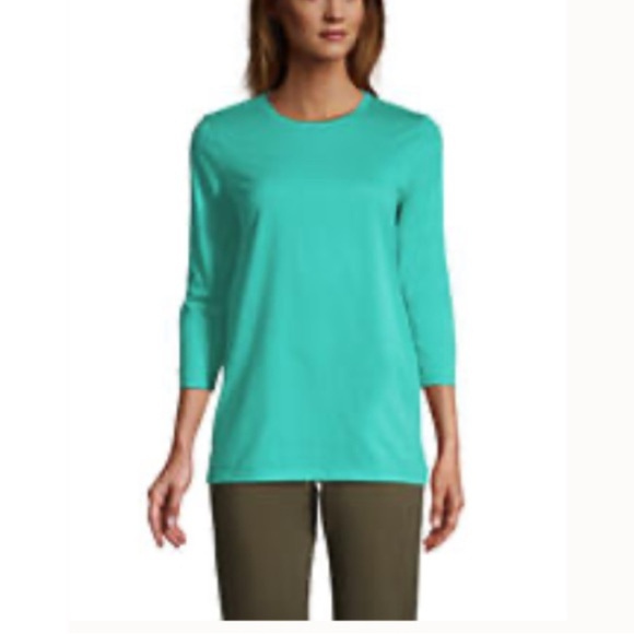 Lands' End Tops - LANDSEND Women's 3Q Sleeve 100% Supima Cotton Tunic